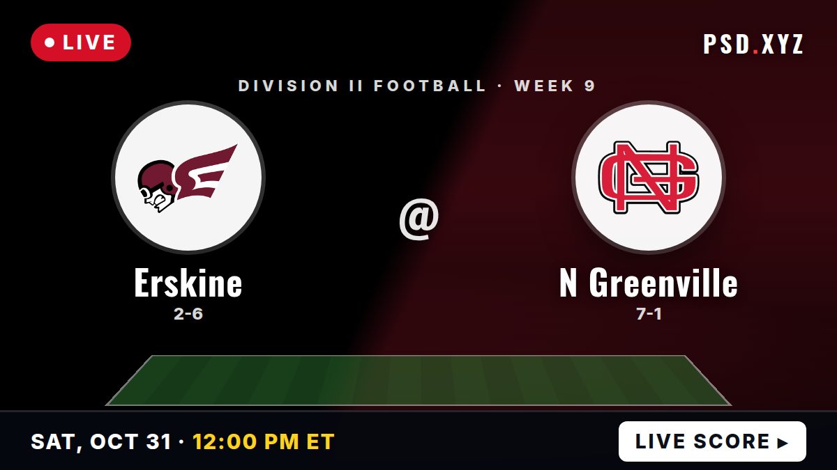 Erskine Flying Fleet vs North Greenville Trailblazers live on Saturday, October 31, 2026 – watch on PSD.XYZ