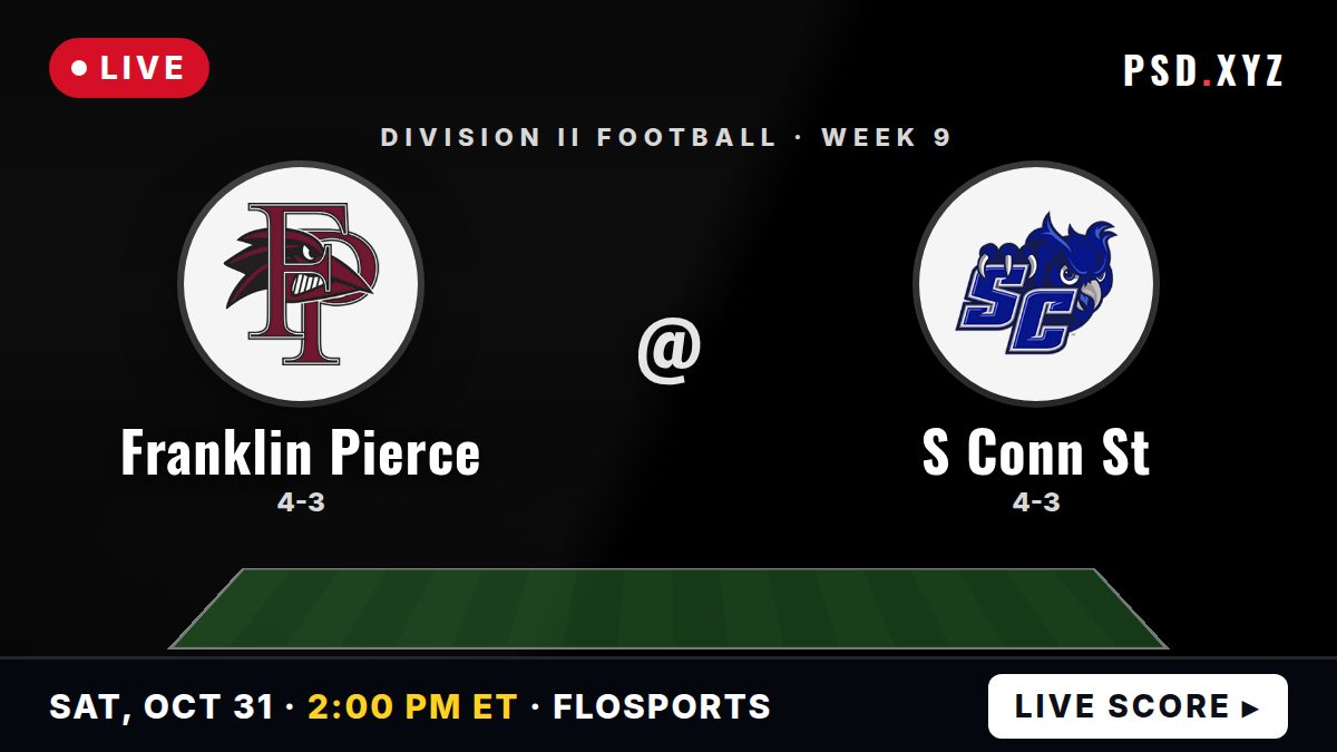 Franklin Pierce Ravens vs Southern Connecticut State Owls live on Saturday, October 31, 2026 – watch on PSD.XYZ