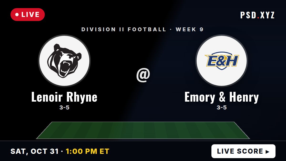 Lenoir-Rhyne Bears vs Emory & Henry College Wasps live on Saturday, October 31, 2026 – watch on PSD.XYZ