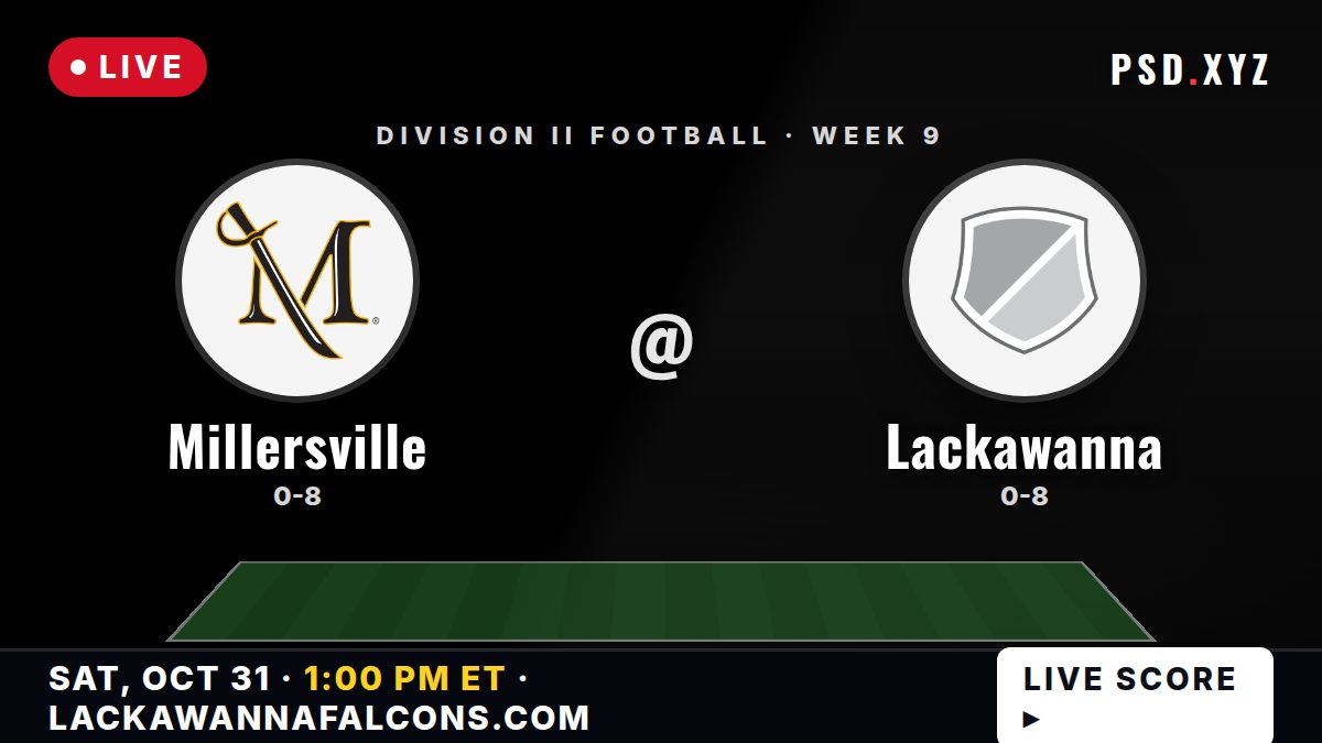 Millersville Marauders vs Lackawanna Falcons live on Saturday, October 31, 2026 – watch on PSD.XYZ