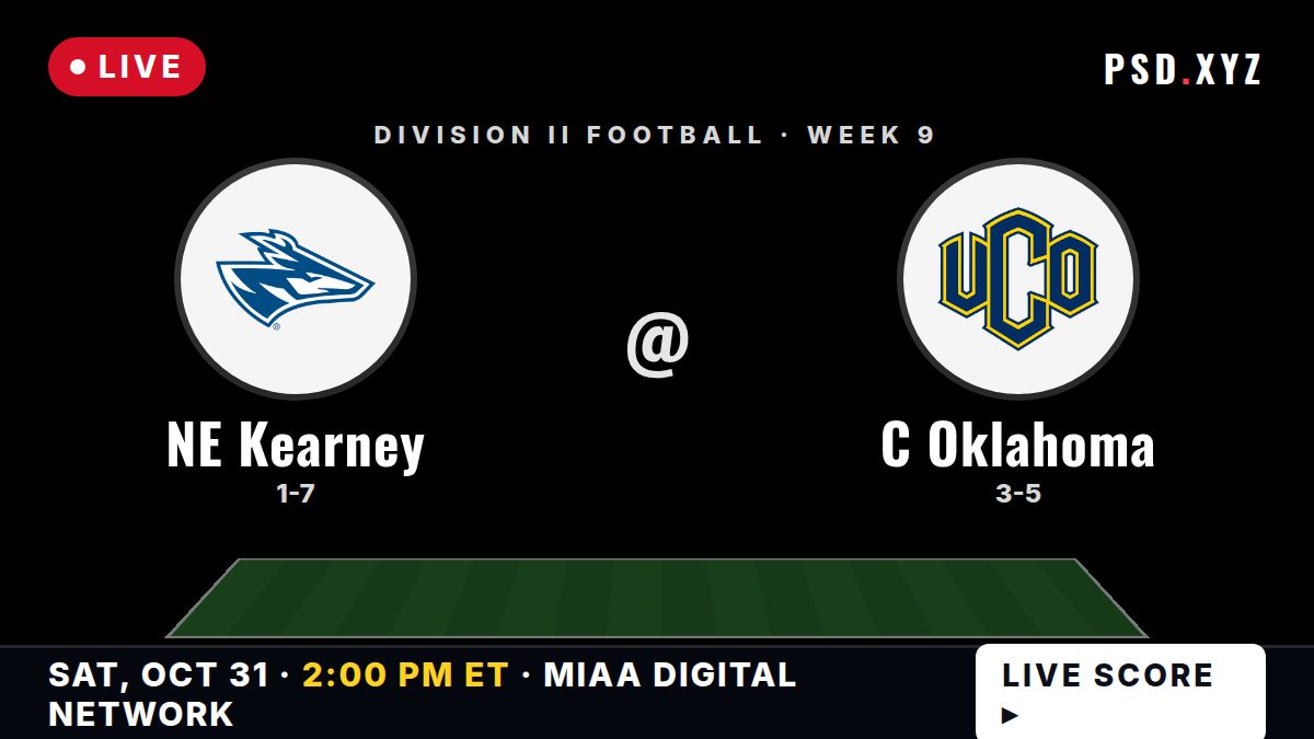 Nebraska-Kearney Lopers vs Central Oklahoma Bronchos live on Saturday, October 31, 2026 – watch on PSD.XYZ
