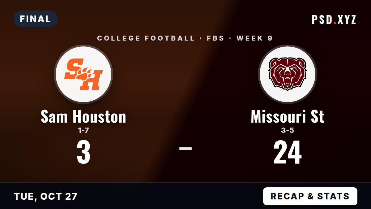 Sam Houston Bearkats vs Missouri State Bears final score