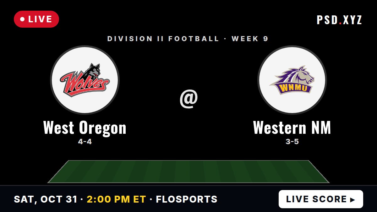 Western Oregon Wolves vs Western New Mexico Mustangs live on Saturday, October 31, 2026 – watch on PSD.XYZ